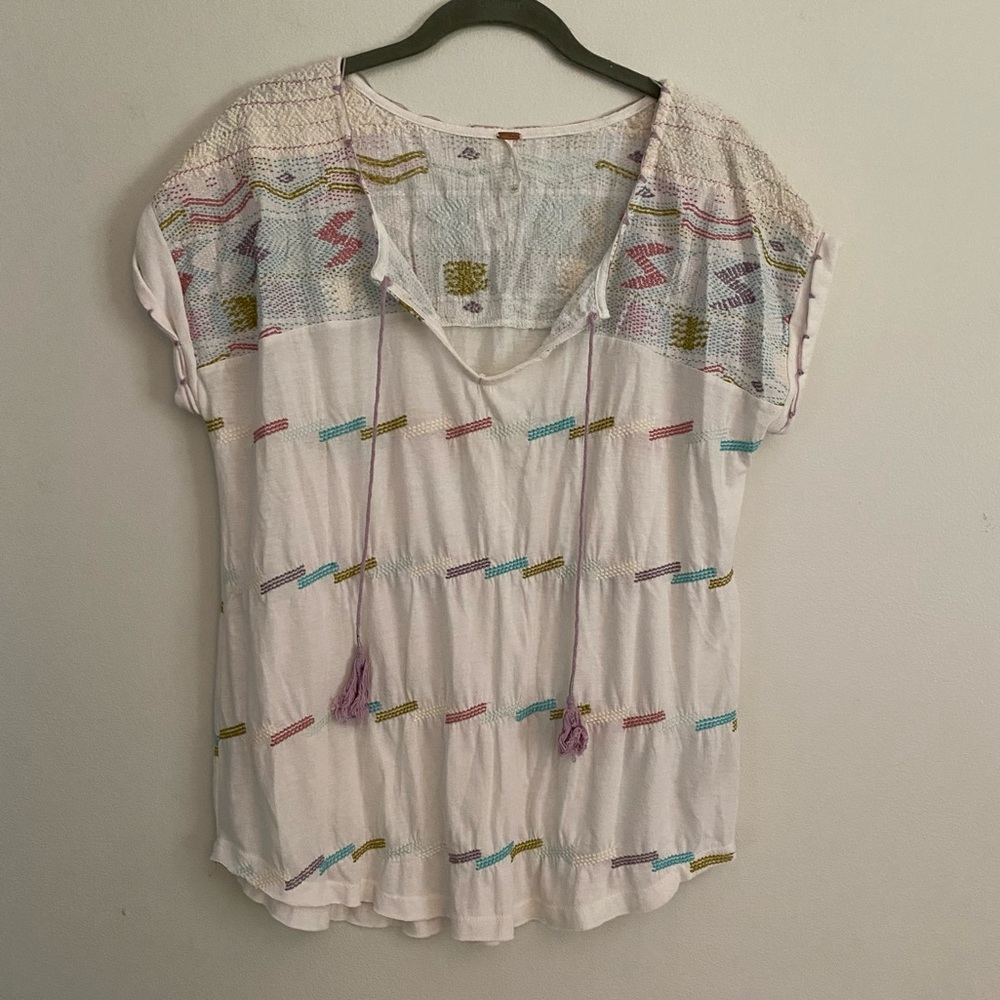 Free People Embroidered Top Size S - Picture 3 of 11